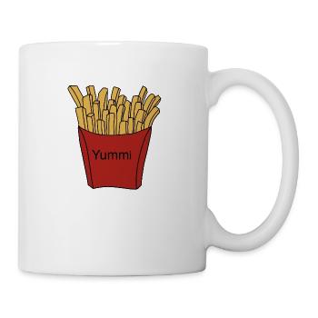 pommes yummy - Tasse - Weiß - Rechts