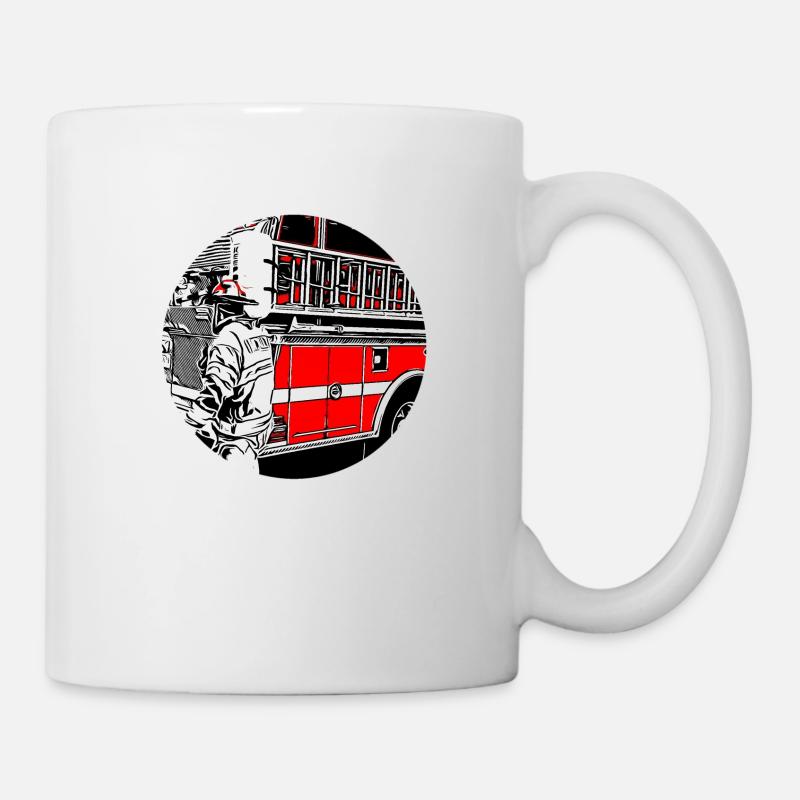Feuerwehr - Tasse - Weiß