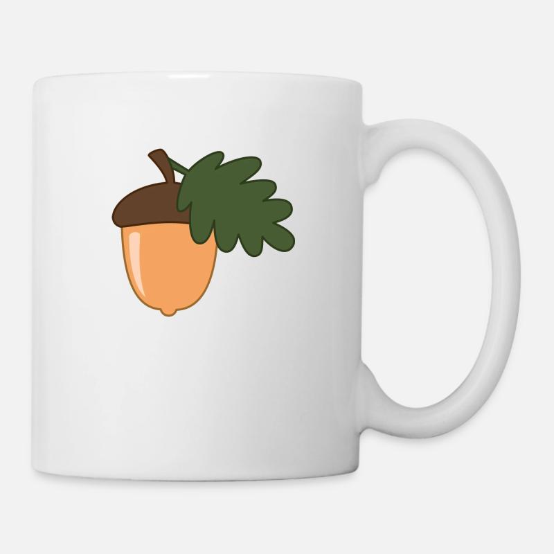 Eichel Nuss - Tasse - Weiß