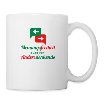 Liberté d’expression également pour les dissidents - Mug blanc - blanc - Droite