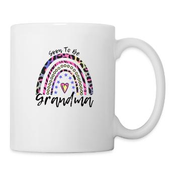 Grandma Soon To Be Boho Leopard Rainbow Gift - Mug - white - Right