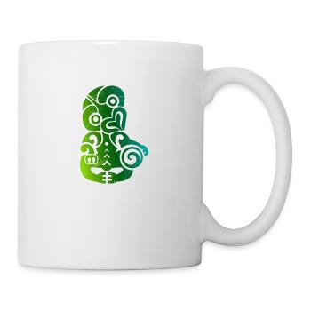 Maori Tiki Koru Polynesian Tribal Tattoo Geschenk - Tasse - Weiß - Rechts