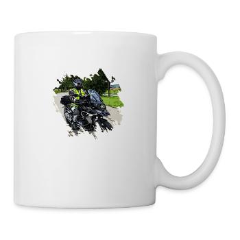Motorradfahrer - Tasse - Weiß - Rechts