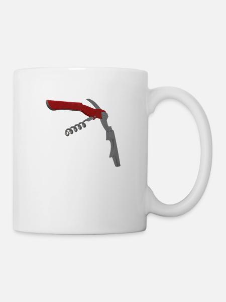 3D Korkenzieher - Tasse - Weiß