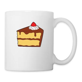 Kuchen - Tasse - Weiß - Rechts