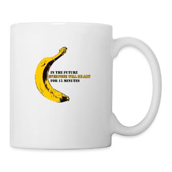 Everyone will be Art | Warhol Banana - Tasse - Weiß - Rechts