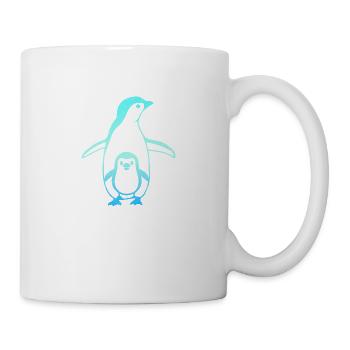 Pinguin Vater und Sohn Tattoo Tiere Geschenkidee - Tasse - Weiß - Rechts