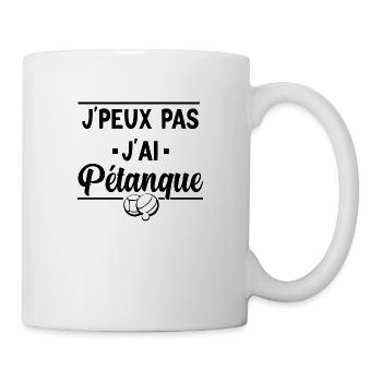 Je Peux Pas J'ai Pétanque Joueur Cadeau Humour - Mug blanc - blanc - Droite