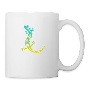 Maori Salamander Polynesian Tribal Tattoo Geschenk - Tasse - Weiß - Rechts