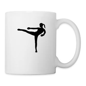 kickboxing woman - Tasse - Weiß - Rechts