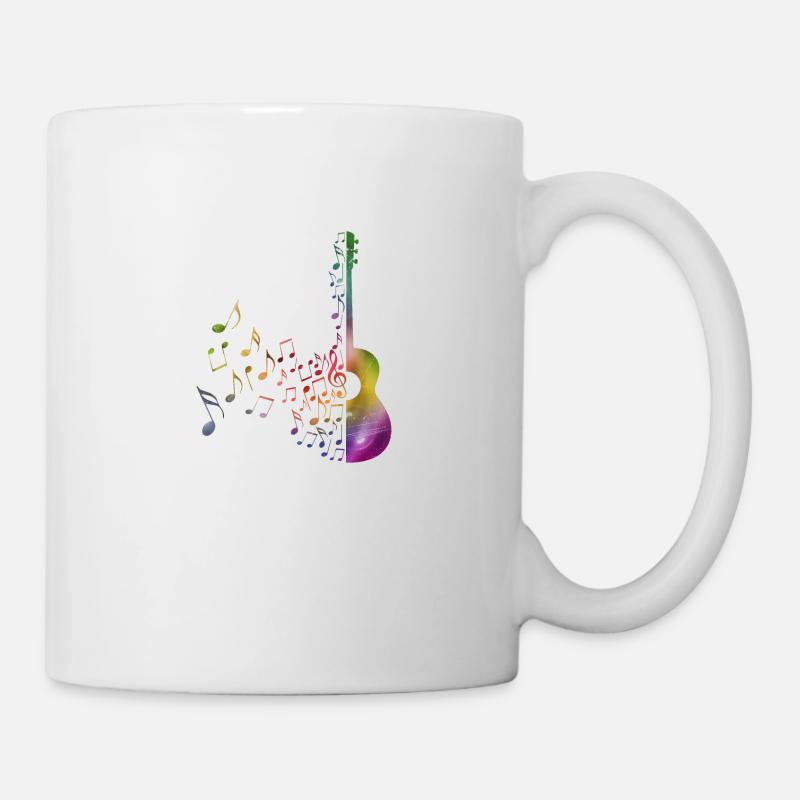 Double Exposure Guitar Musik Noten Geschenkidee - Tasse - Weiß