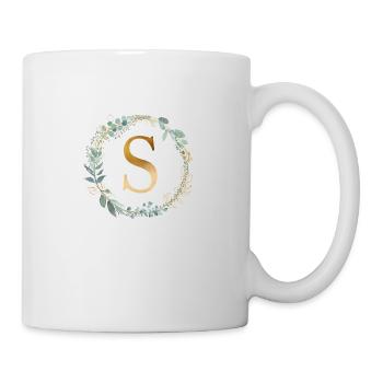Personnalisable Monogramme S Kranz Botanique - Mug blanc - blanc - Droite
