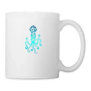 Maori Squid Polynesian Tribal Tattoo Geschenkidee - Tasse - Weiß - Rechts