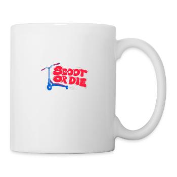 Scoot or Die Stunt Scooter Geschenkidee - Tasse - Weiß - Rechts