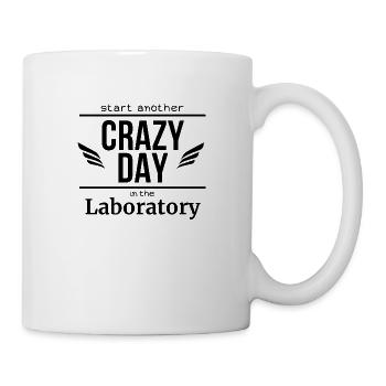 start another crazy day - Laboratory - Mug - white - Right