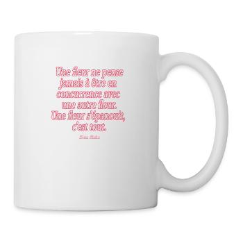 citation epanouissement fleur concurrence zen rose - Mug blanc - blanc - Droite