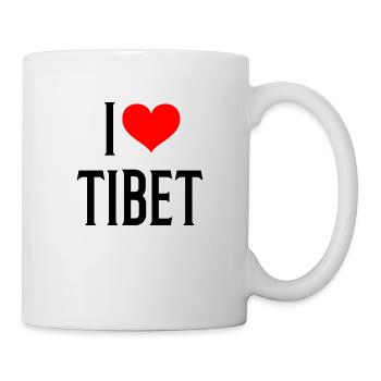 I heart tibet - ich liebe Tibet - Tasse - Weiß - Rechts