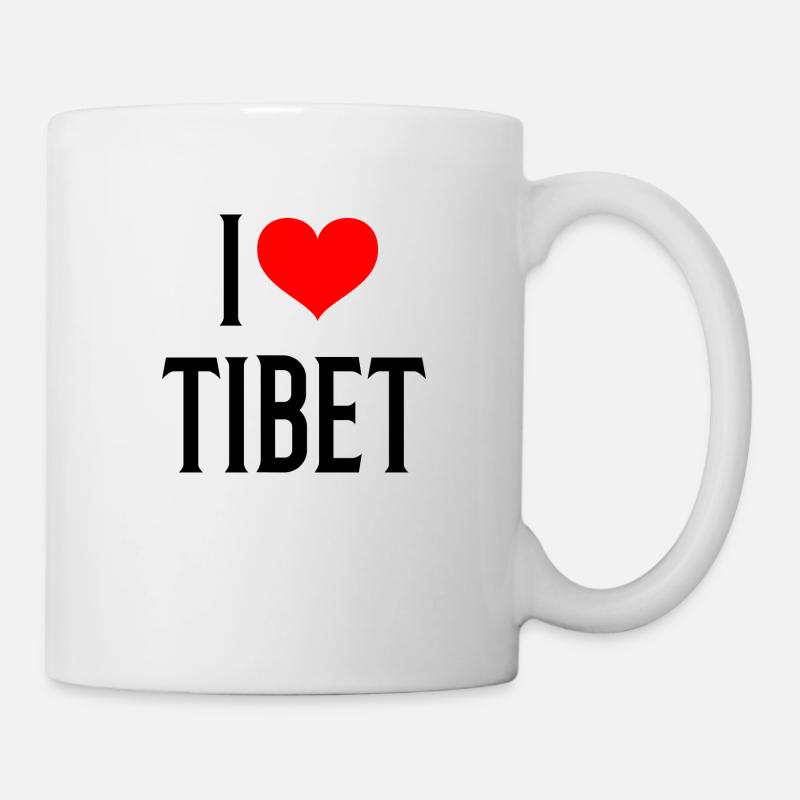 I heart tibet - j'aime le Tibet - Mug blanc - blanc