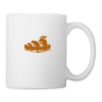 Kanu Biber Bär Elch Kanufahren Kanada Geschenkidee - Tasse - Weiß - Rechts