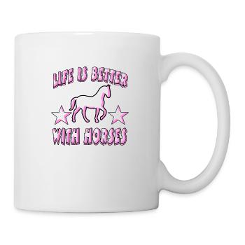 Cheval - Mug blanc - blanc - Droite