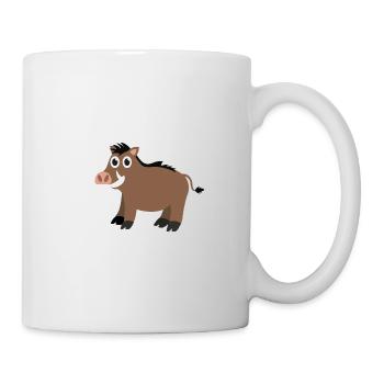 Wildschwein - Tasse - Weiß - Rechts