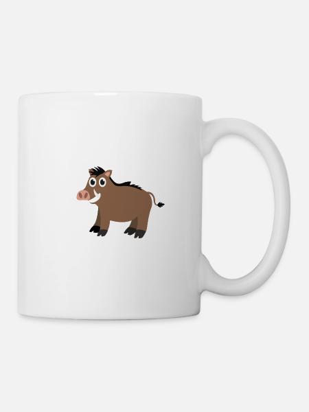 Wildschwein - Tasse - Weiß
