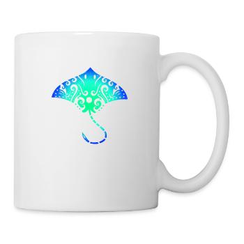 Maori Ray Polynesian Tribal Tattoo Gift Idea - Mug - white - Right