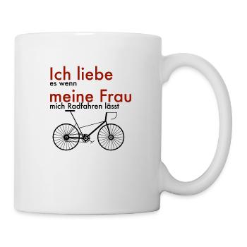 „Ich liebe es wenn meine Frau mich fahren lässt“ - Tasse - Weiß - Rechts