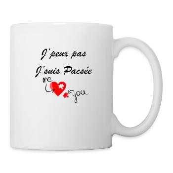 J'peux pas j'suis pacsée - Mug blanc - blanc - Droite