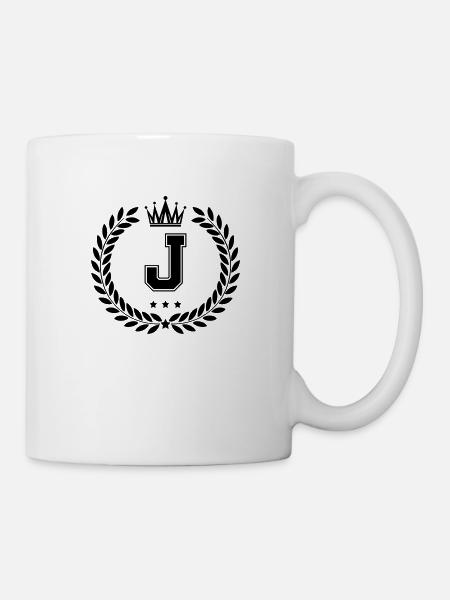wappen J - Tasse - Weiß