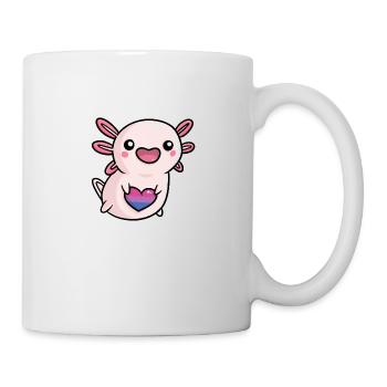 Sweet Axolotl Bi Queer Flag Flag LGBTQ Kawaii - Mug - white - Right