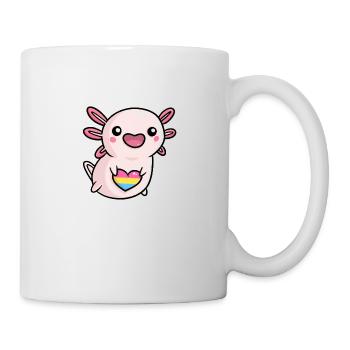 Sweet Axolotl Pan Queer Flag Flag LGBTQ Kawaii - Mug - white - Right