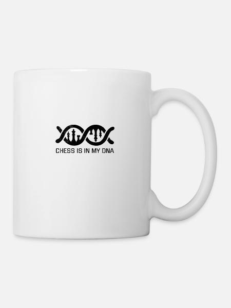 Chess Is In My DNA Idée cadeau drôle - Mug blanc - blanc