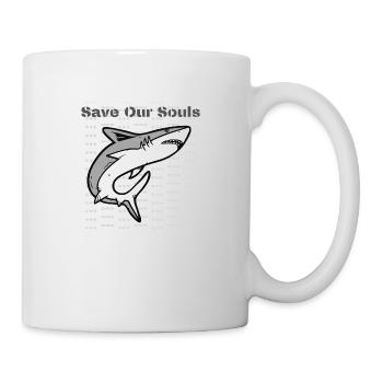 Rette unsere Seelen Hai - Tasse - Weiß - Rechts