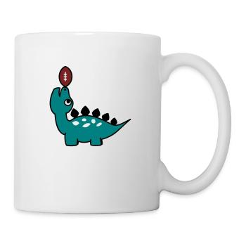 LittleFootballDino - Tasse - Weiß - Rechts