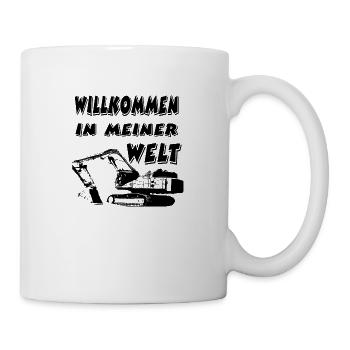 Bagger - Tasse - Weiß - Rechts