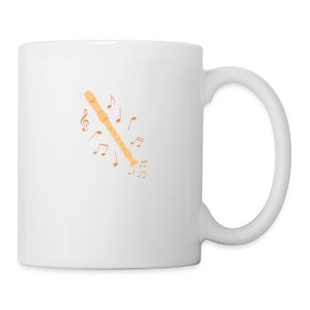 Soprano flûte à bec avec musique note idée cadeau - Mug blanc - blanc - Droite