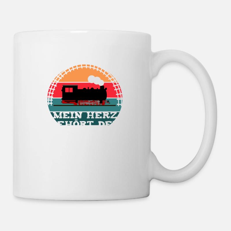 Eisenbahn Leidenschaft Dampflok - Tasse - Weiß