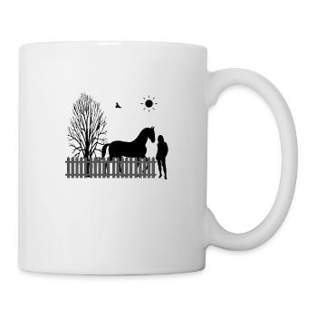 Cheval - Mug blanc - blanc - Droite