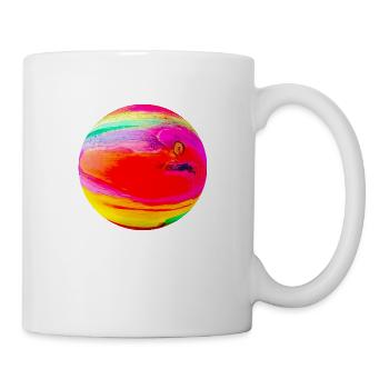 Aspect bois coloré - Ball 3D - Mug blanc - blanc - Droite