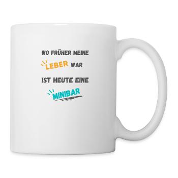 Witziger spruch lustig bier leber minibar - Tasse - Weiß - Rechts
