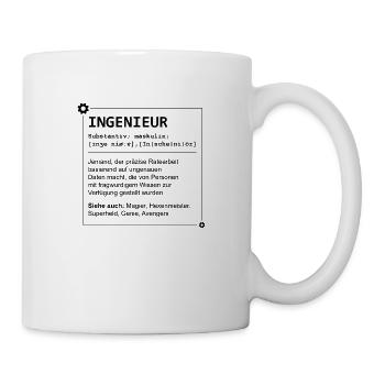 Definition Ingenieur Schwarz - Tasse - Weiß - Rechts