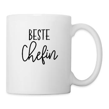 Beste Chefin - Tasse - Weiß - Rechts