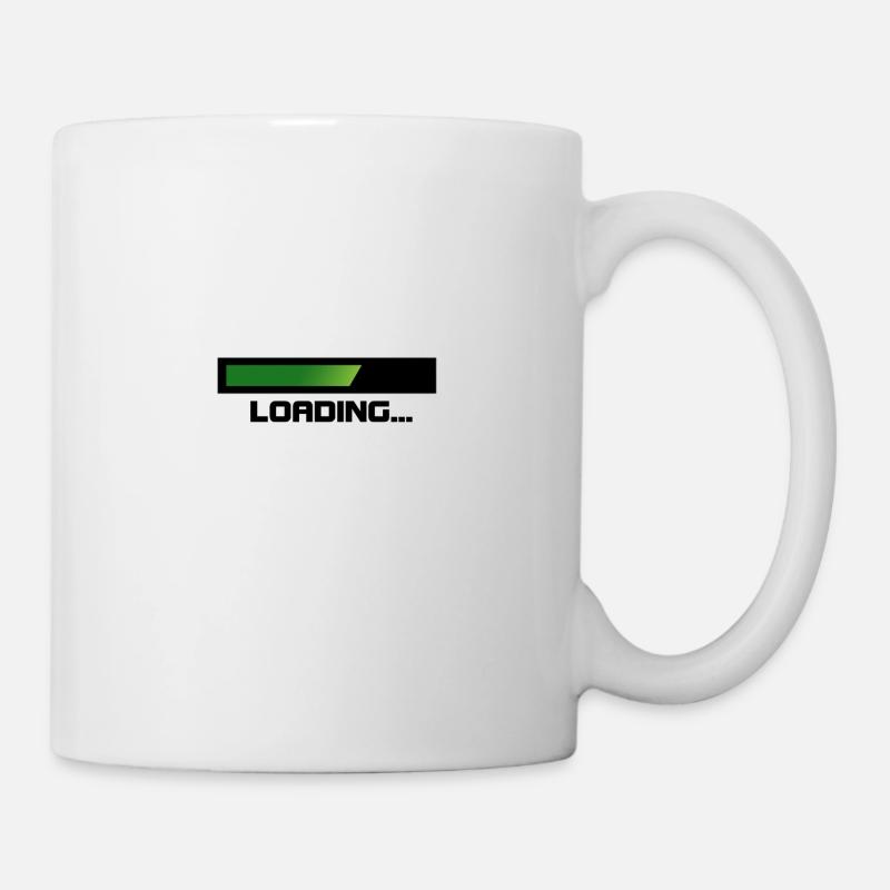 Grüner Loading Balken - Tasse - Weiß
