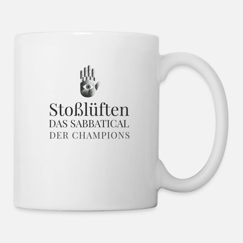 Stoßlüften das Sabbatical der Champions - Tasse - Weiß