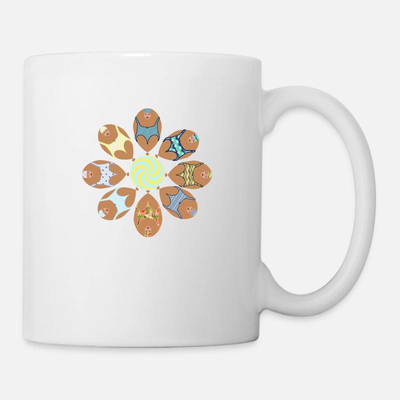Synchrones Schwimmen - Tasse - Weiß