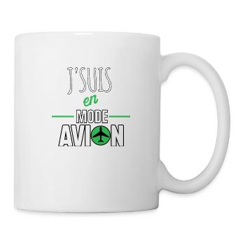 J’suis en mode avion - Mug blanc - blanc - Droite