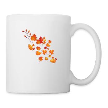 Feuilles d’automne colorées - Mug blanc - blanc - Droite