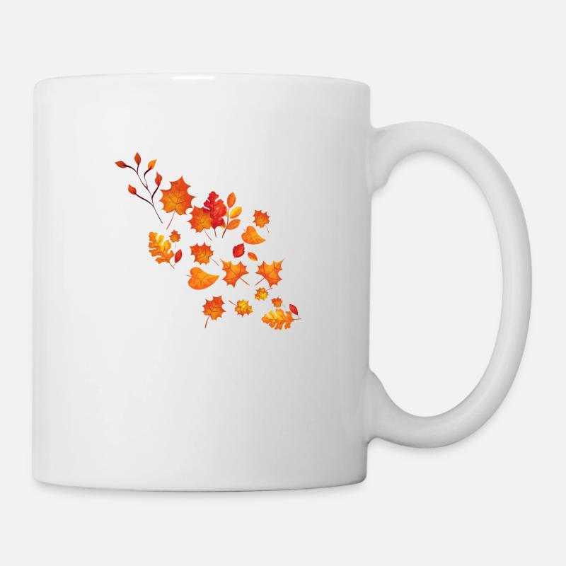 Feuilles d’automne colorées - Mug blanc - blanc
