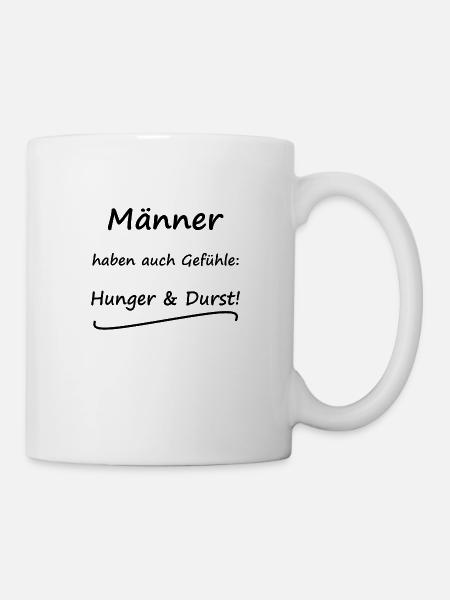 Männer haben auch Gefühle - witzig - Tasse - Weiß
